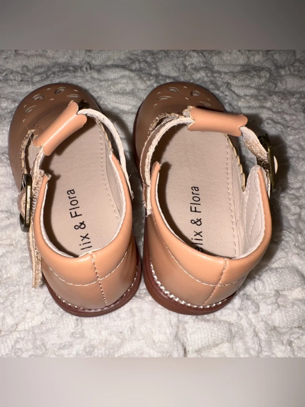 Kids Tan Mary Jane Shoes